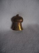 Antique Novelty Brass Thistle Head Vesta Case - Circa 1890'S