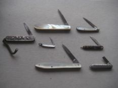 Group of Seven Antique Penknives