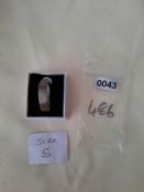 Sterling Silver 6 Mm Wedding Band. RRP £89. Size S. 0043/486