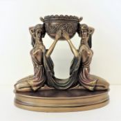 Veronese Greek Goddess Bronze Tea Light Holder