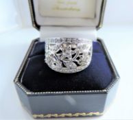 Sterling Silver Filigree Gemstone Ring NEW with Gift Pouch