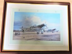 Robert Taylor 'Eagle Squadron Scramble' Print Signed by Peter Townsend and others