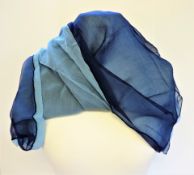 French Silk Chiffon Reversible Scarf/Petite Shawl 77cm Square
