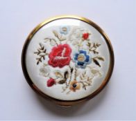 Vintage Embroidered Compact.