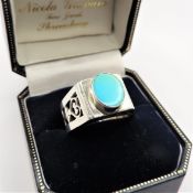 Sterling Silver Artisan Turquoise Ring