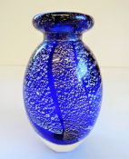 Blue Studio Art Glass Vase.