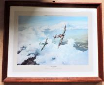 Douglas Bader and Adolf Galland Signed Robert Taylor 'Duel of Eagles' Print