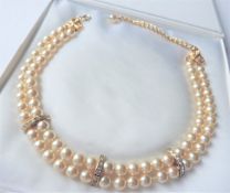 Double Strand Peal Necklace 17.5 inches