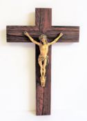 Antique Rosewood & Gilt Crucifix