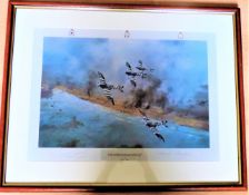 Robert Taylor Signed Print 'Jonnie Johnson Leading 144 Canadian Wing' Also Signed by Jonnie Johns...