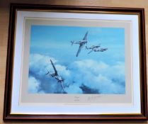 Robert Taylor 'Hurricane' 1st Edition Print Signed Wing Commander Stanford-Tuck