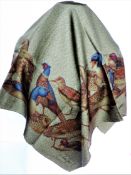 Signed Cornelia James Silk Scarf Ducks and Birds Design Circa 1980's - 90cm square