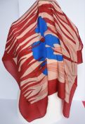 Madame Gres Paris Signed Silk Scarf whose Client List included Jackie Kennedy & Duchess of Winds...