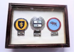 Rare Set of 3 Vintage Car Badges Silver City, British Caledonian & Channel Air Bridge