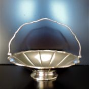 Art Nouveau Mappin & Webb Silver Swing Handled Basket