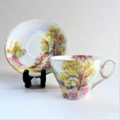 Vintage Shelley Bone China 'England Charm' Cup and Saucer