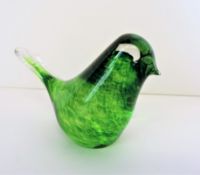 Signed Wedgwood Speckled Glass Bird c. 1970's
