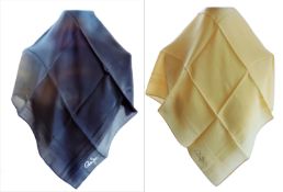 Pair of Signed Cornelia James Silk Scarves Made in France