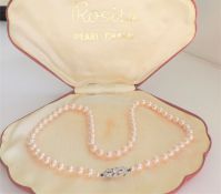 Vintage Single Strand 26 inch Pearl Necklace in Original Box