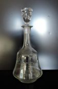 Antique Edwardian Bell Shaped Decanter