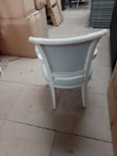 (Lot65) White and Blue Dining Chairs