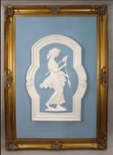 Impressive Very Large Plaster Panel Set in Gilt Frame