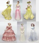 Collection of 6 Coalport Figurines