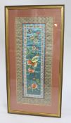 Fine Chinese Silkwork Panel in Gilt Frame