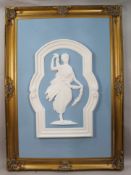 Impressive Very Large Plaster Panel Set in Gilt Frame