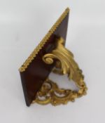 Small Mahogany & Gilt Metal Wall Bracket