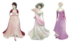 Set of 3 Coalport Ladies of Fashion Figurines