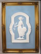 Impressive Very Large Plaster Panel Set in Gilt Frame