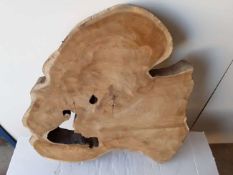 Hardwood Kiln Dried Timber Sawn Burmese Teak Log Slice / Crosscut