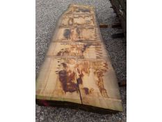 Hardwood Air Dried Sawn Timber Waney Edge / Live Edge English Sweet Chestnut Slab / Table Top
