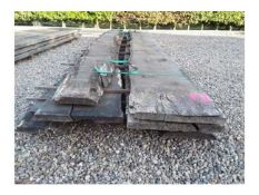 9 x Hardwood Timber Sawn Dry Waney Edge / Live Edge English Oak Boards / Slabs