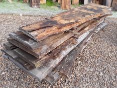 10 x Hardwood Timber Sawn Seasoned English Oak & Chestnut Waney Edge / Live Edge Boards/ Planks