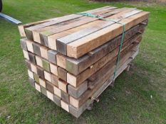 42 x Hardwood Air Dried Timber Rustic Sawn English Oak Posts / Offcuts