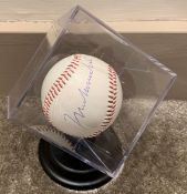 Muhammad Ali Signed Baseball In Display Case