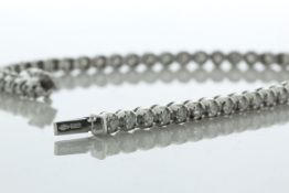 18ct White Gold Tennis Diamond Bracelet 2.39 Carats