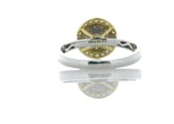18ct White Gold Single Stone With Double Halo Setting Ring 0.34 Carats