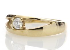 9ct Yellow Gold Claw Set Diamond Ring 0.18 Carats