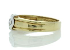 18ct Yellow Gold Rub Over Set Diamond Ring 0.21 Carats