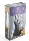 (94/9D) 5x Cookware Items. 1x Taylors Eye Witness Nero 5 Piece Knife Block Set RRP £60. ...
