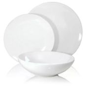 (33/11B) Lot RRP £56. 3x Items. 2x Stoneware Essentials White 12 Piece Dinner Set RRP £...