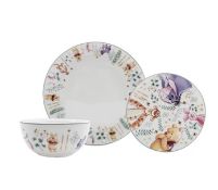 (37/6C) Lot RRP £92. 3x Items. 1x Disney Winnie The Pooh Gold Sunshine 12 Piece Dinner...