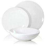 (42/10B) Lot RRP £125. 5x Porcelain White 12 Piece Dinner Set RRP £25 Each. Lot Contain...
