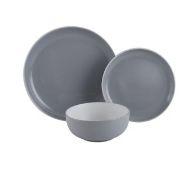 (24/10C) Lot RRP £75. 3x Stoneware Grey Two-Tone 12 Piece Dinner Set RRP £25 Each. Lot...