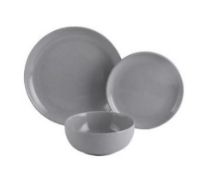 (96/9F) Lot RRP £70. 4x Items. 1x Stoneware Grey 12 Piece Dinner Set RRP £20. 3x S...