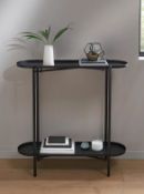 (92/9F) Lot RRP £110. 3x Items. 1x Black Console Table RRP £50 (W85x D24x H85cm). ...