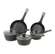 (2/8A) Lot RRP £102. 2x Items. 1x Gino Dacampo Forged Aluminium 5 Piece Pan Set RRP £60...